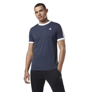 Reebok Training Essentials Linear Logo T Shirt Herren - Navy - DE 946-RBD